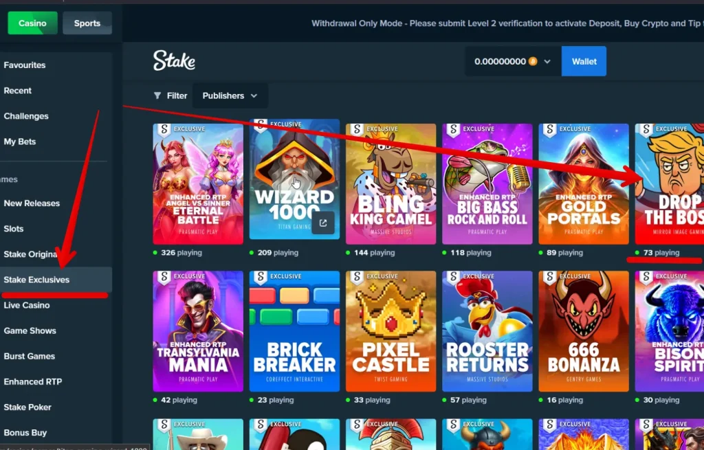 Stake exclusives
